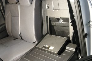 Toyota Tacoma Cubby Cover - Rear - Tuffy Products - Behind Seat Cubby Cover W/ Combo Lock - Black - `05-`22